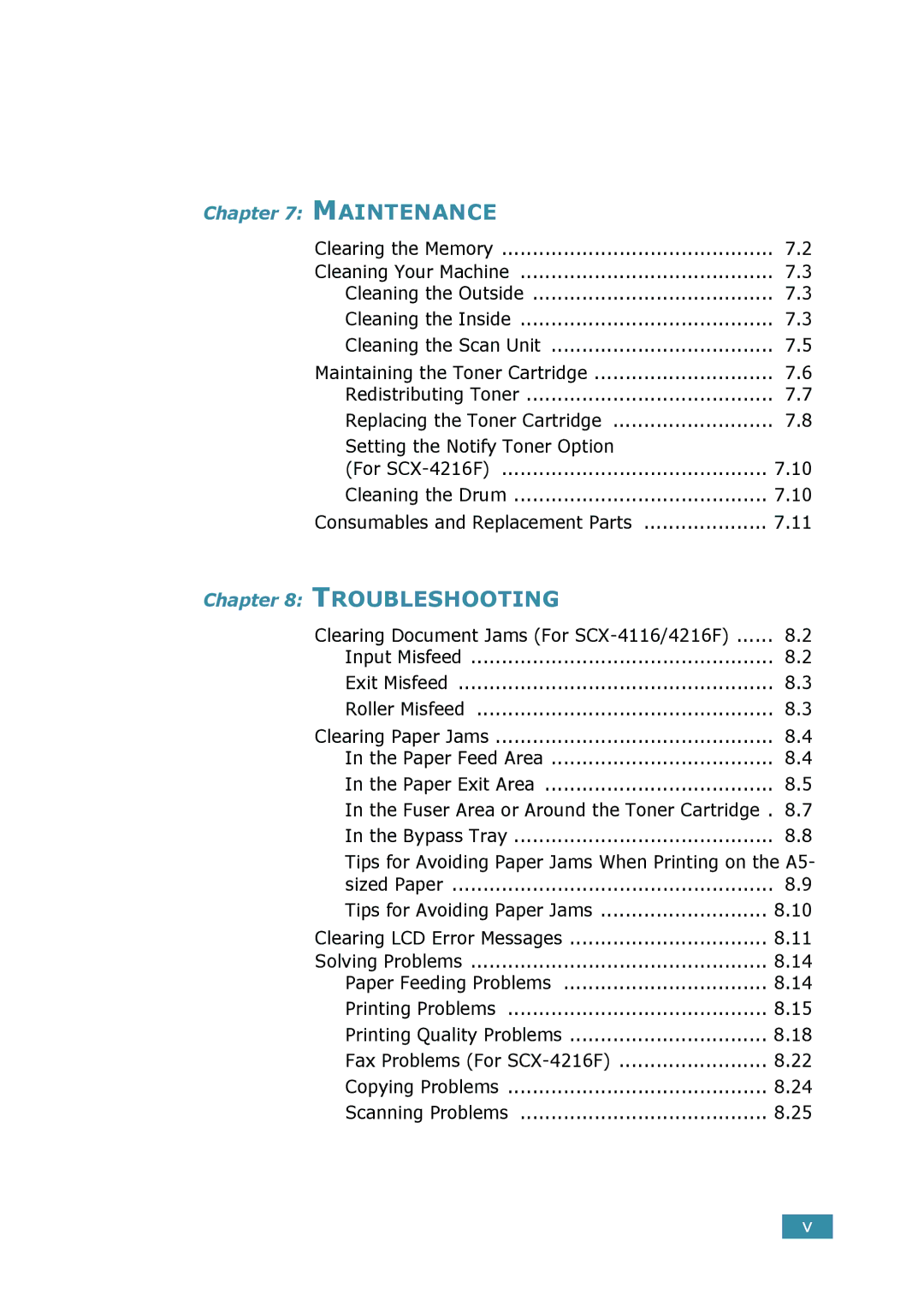 Samsung SCX-4116, SCX-4016 manual Troubleshooting 