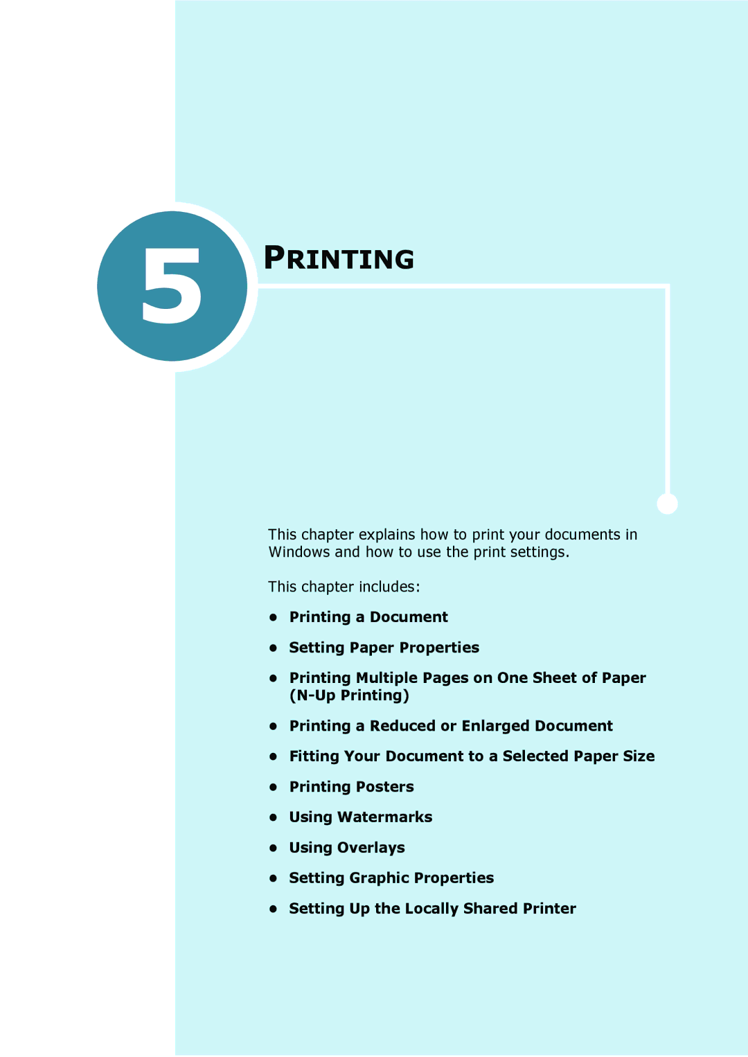 Samsung SCX-4116, SCX-4016 manual Printing 