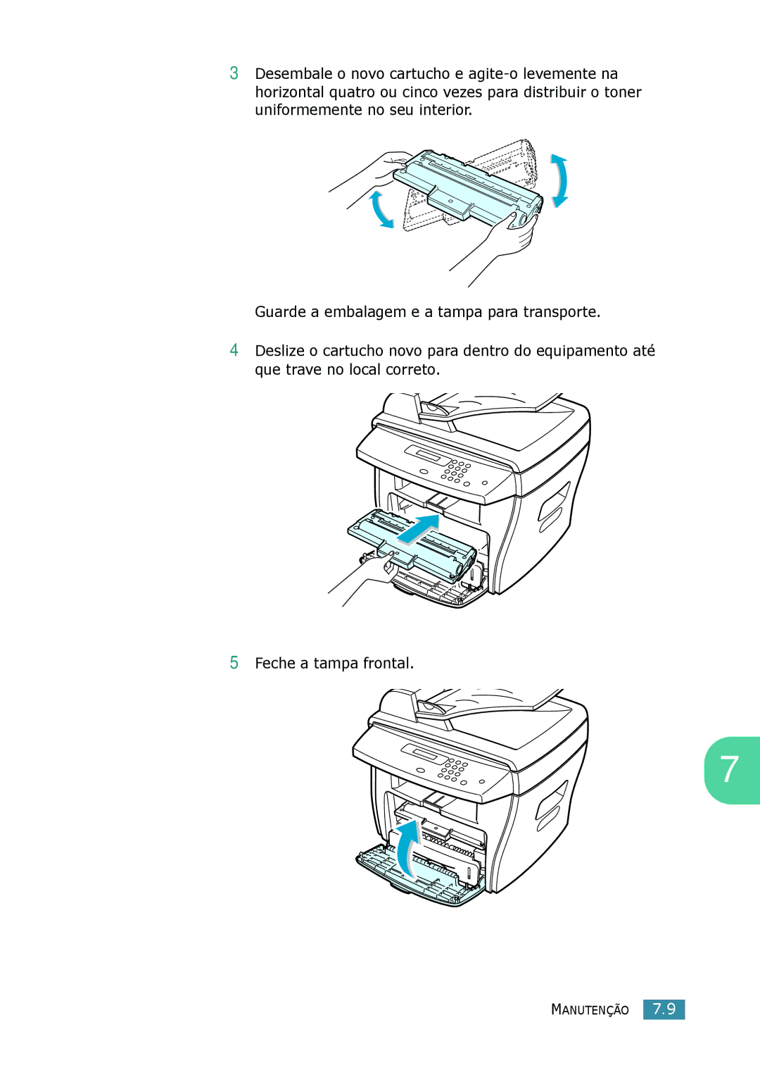 Samsung SCX-4116, SCX-4216F, SCX-4016 manual Manutenção 