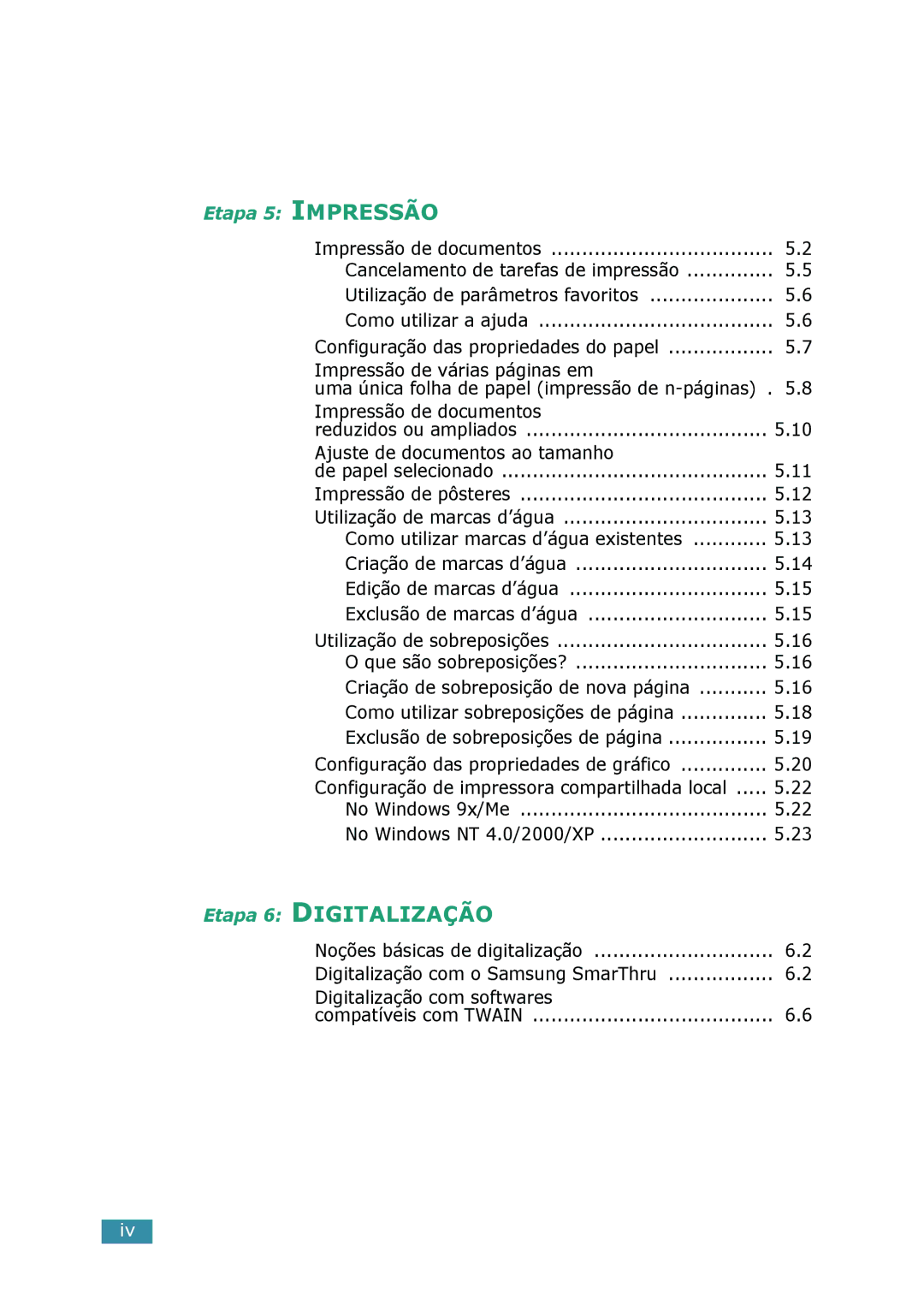 Samsung SCX-4016, SCX-4116 manual Impressão de várias páginas em, Impressão de documentos, Ajuste de documentos ao tamanho 