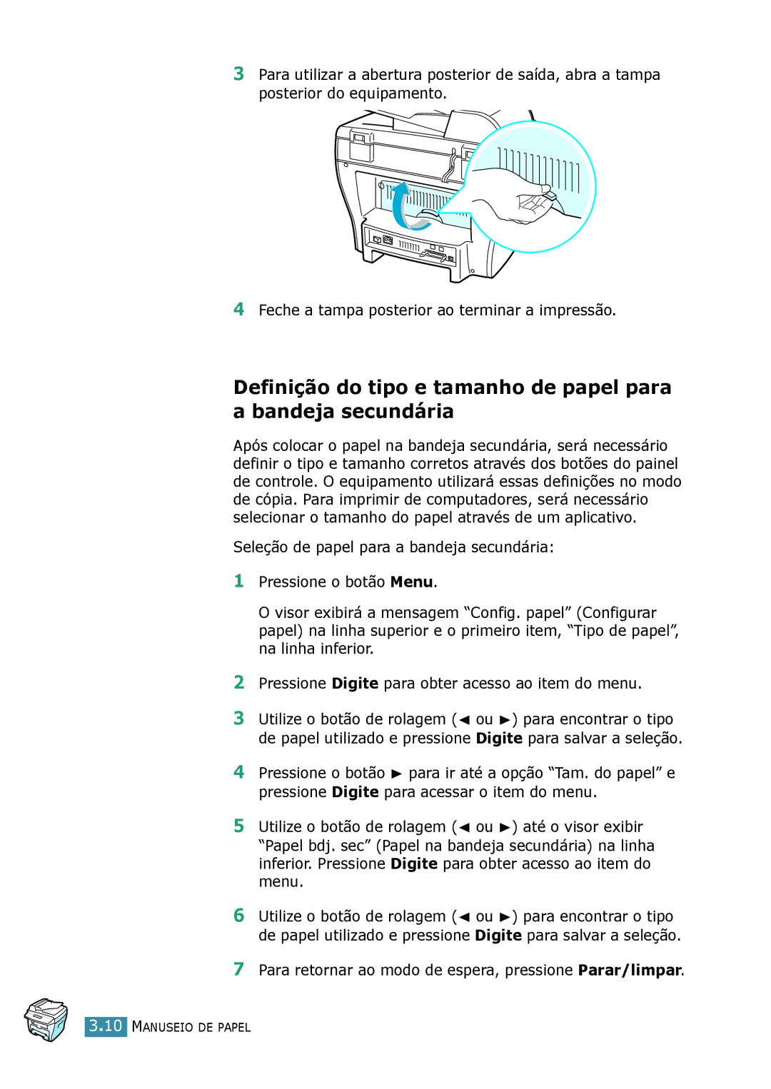 Samsung SCX-4216F, SCX-4116, SCX-4016 manual Manuseio DE Papel 