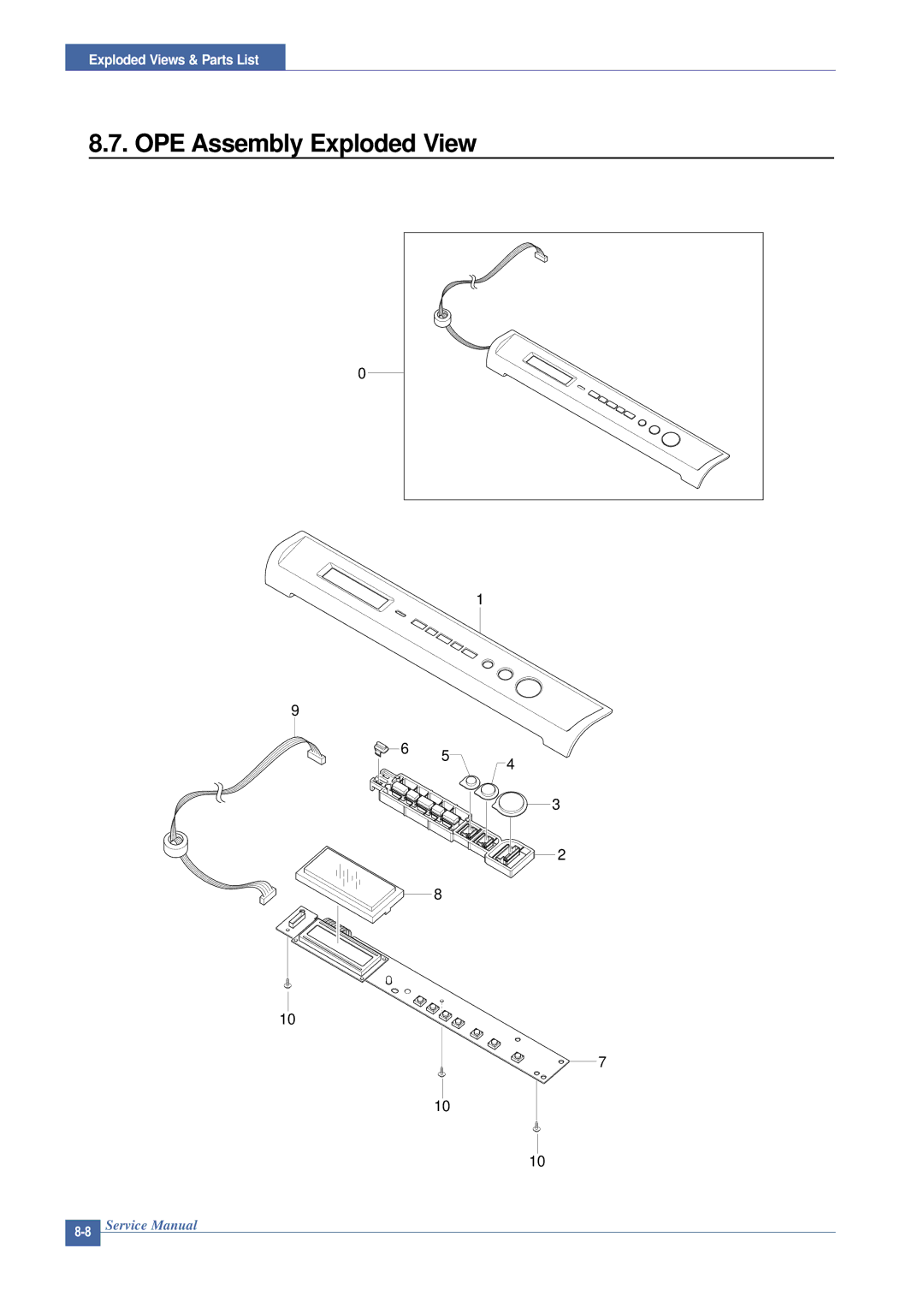 Samsung SCX-4200 manual OPE Assembly Exploded View 