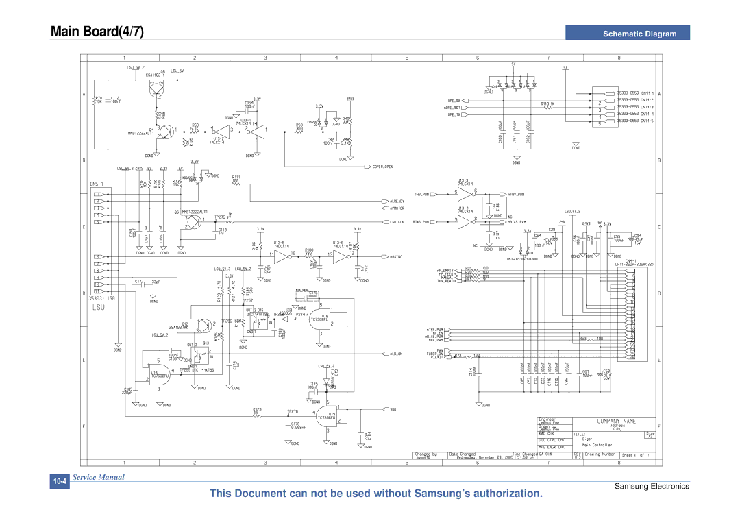 Samsung SCX-4200 manual Main Board4/7 