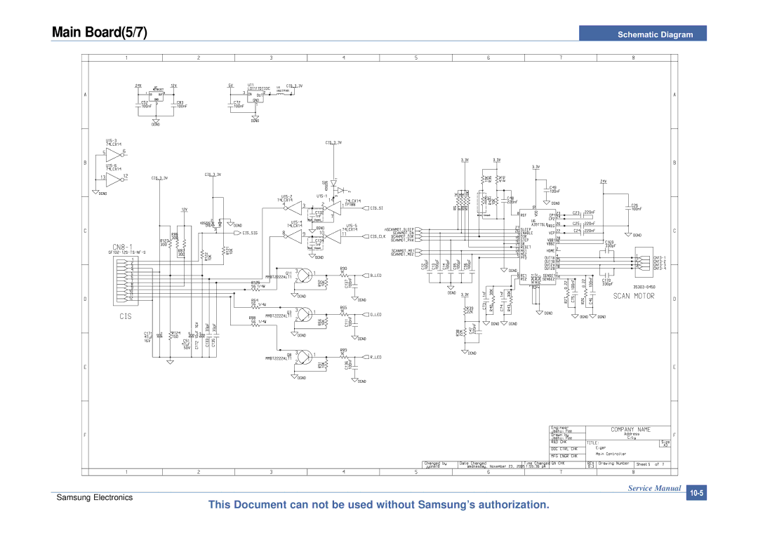 Samsung SCX-4200 manual Main Board5/7 
