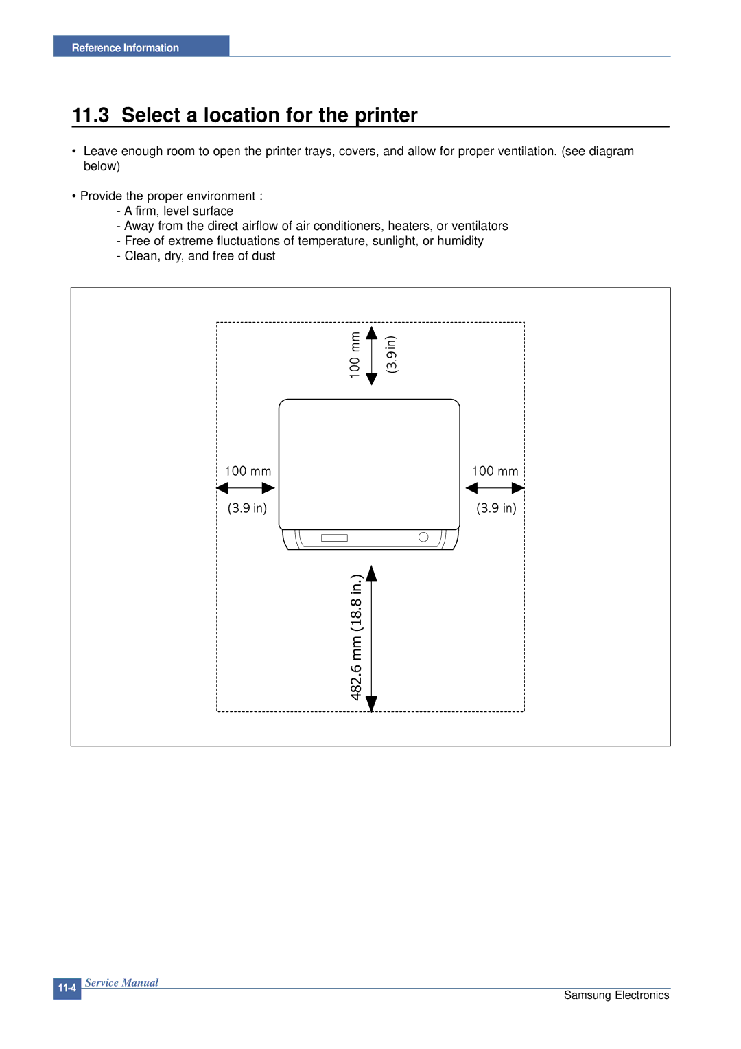 Samsung SCX-4200 manual Select a location for the printer 