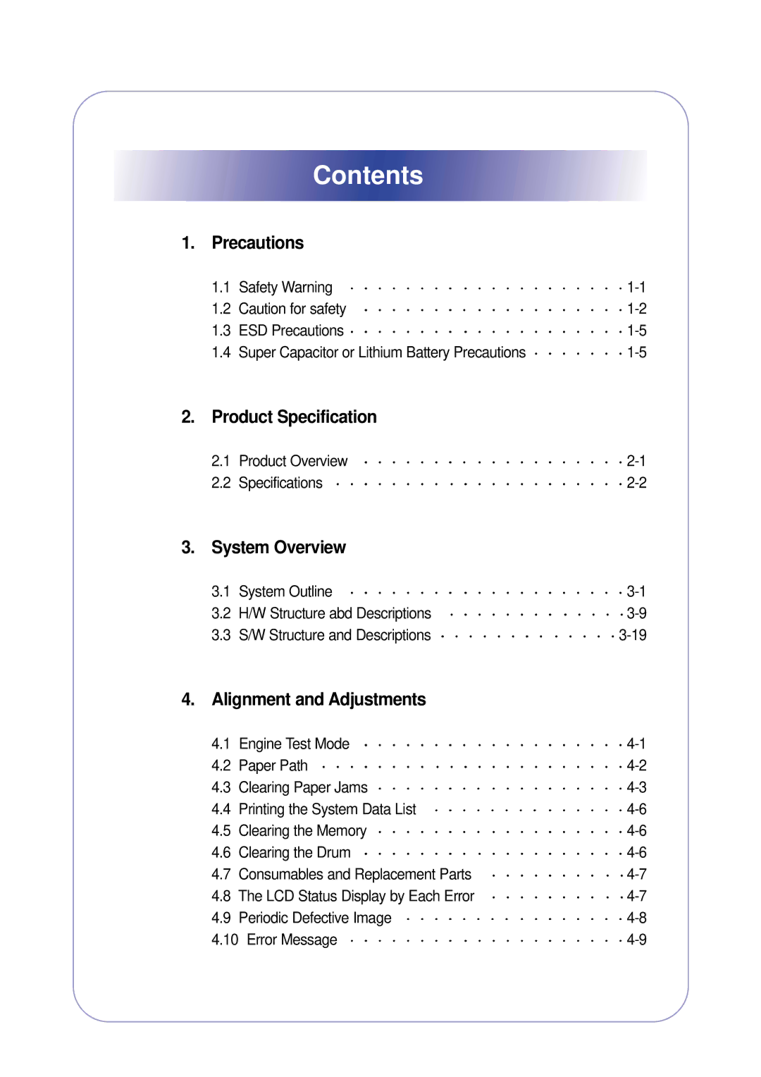 Samsung SCX-4200 manual Contents 