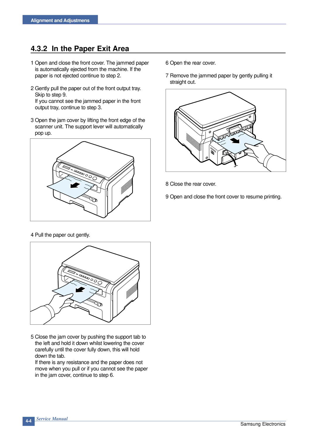 Samsung SCX-4200 manual Paper Exit Area 