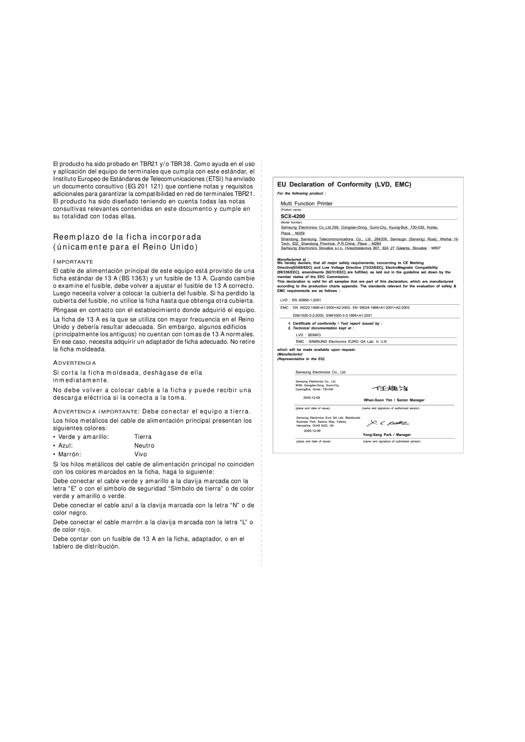 Samsung SCX-4200 manual Importante 