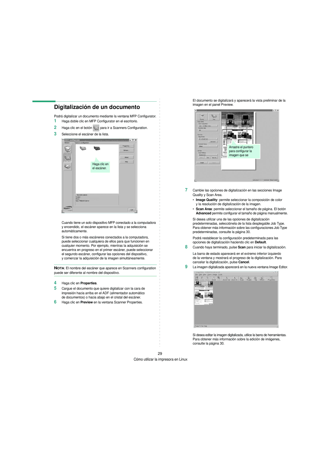 Samsung SCX-4200 manual Digitalización de un documento 