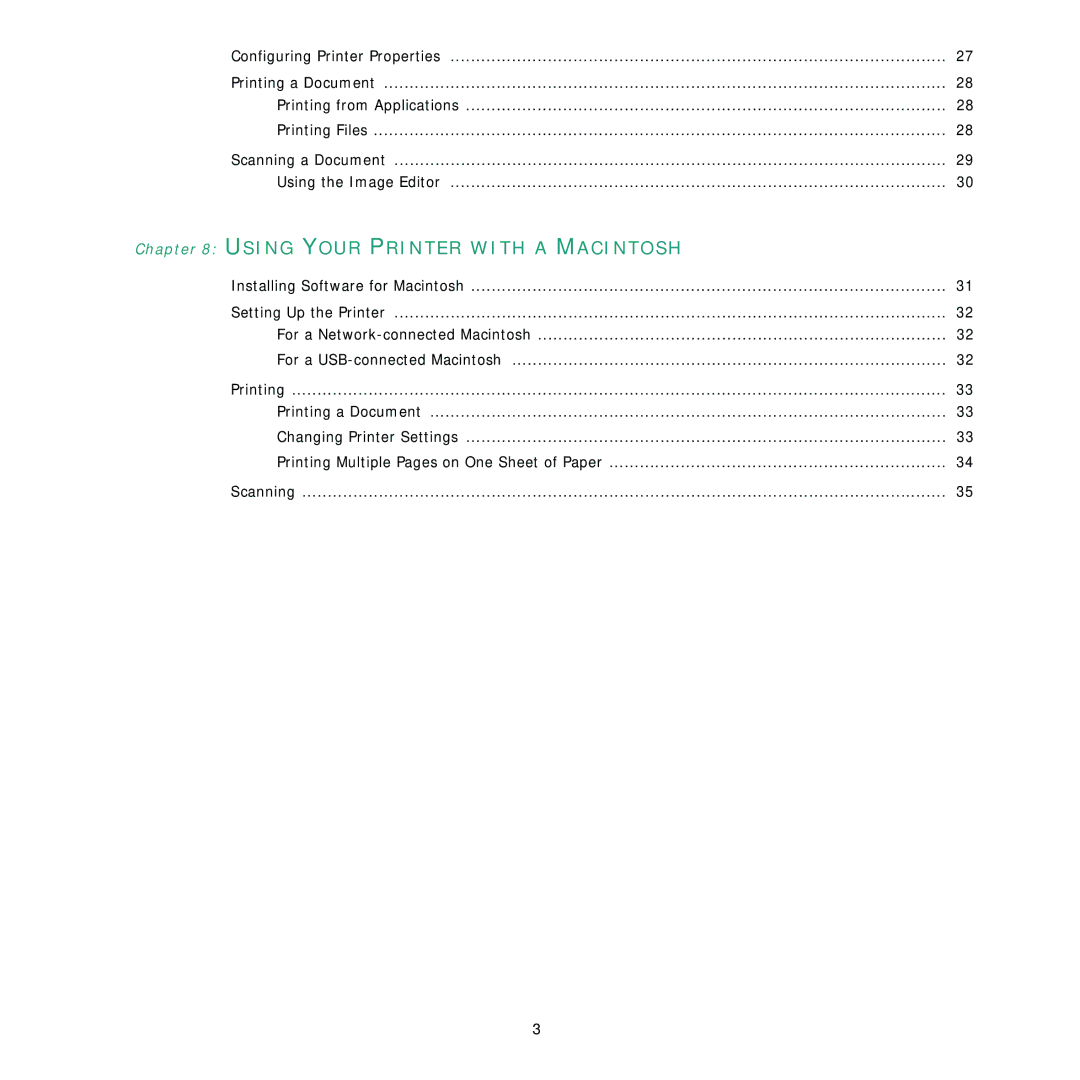 Samsung SCX-4200R manual Using Your Printer with a Macintosh 