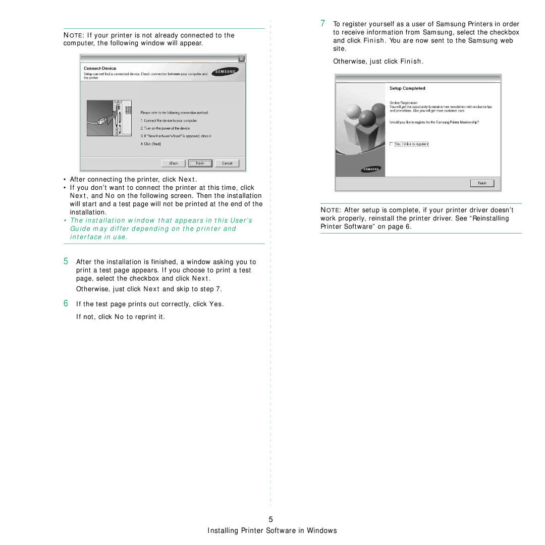 Samsung SCX-4200R manual Installing Printer Software in Windows 