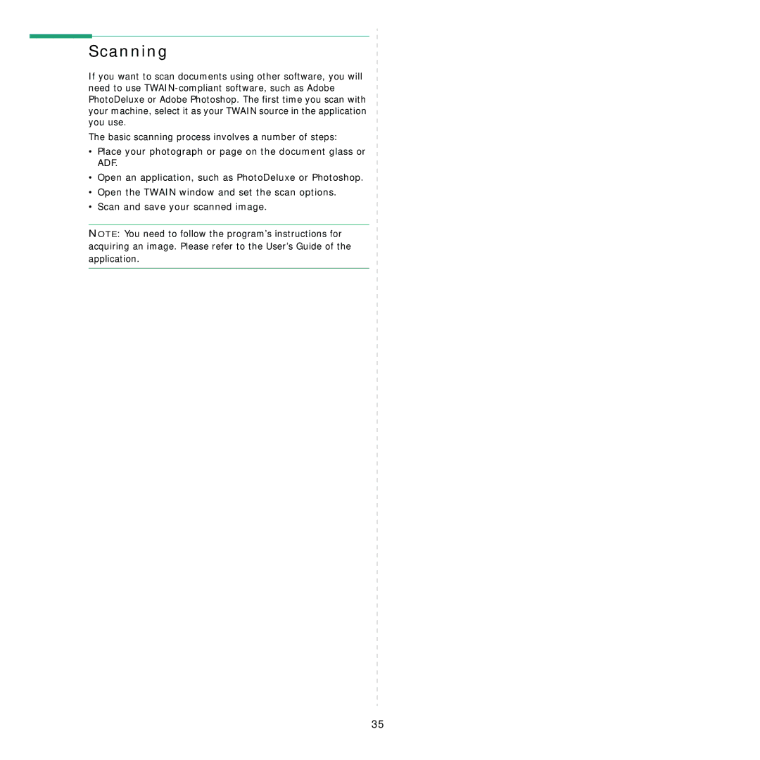 Samsung SCX-4200R manual Scanning 