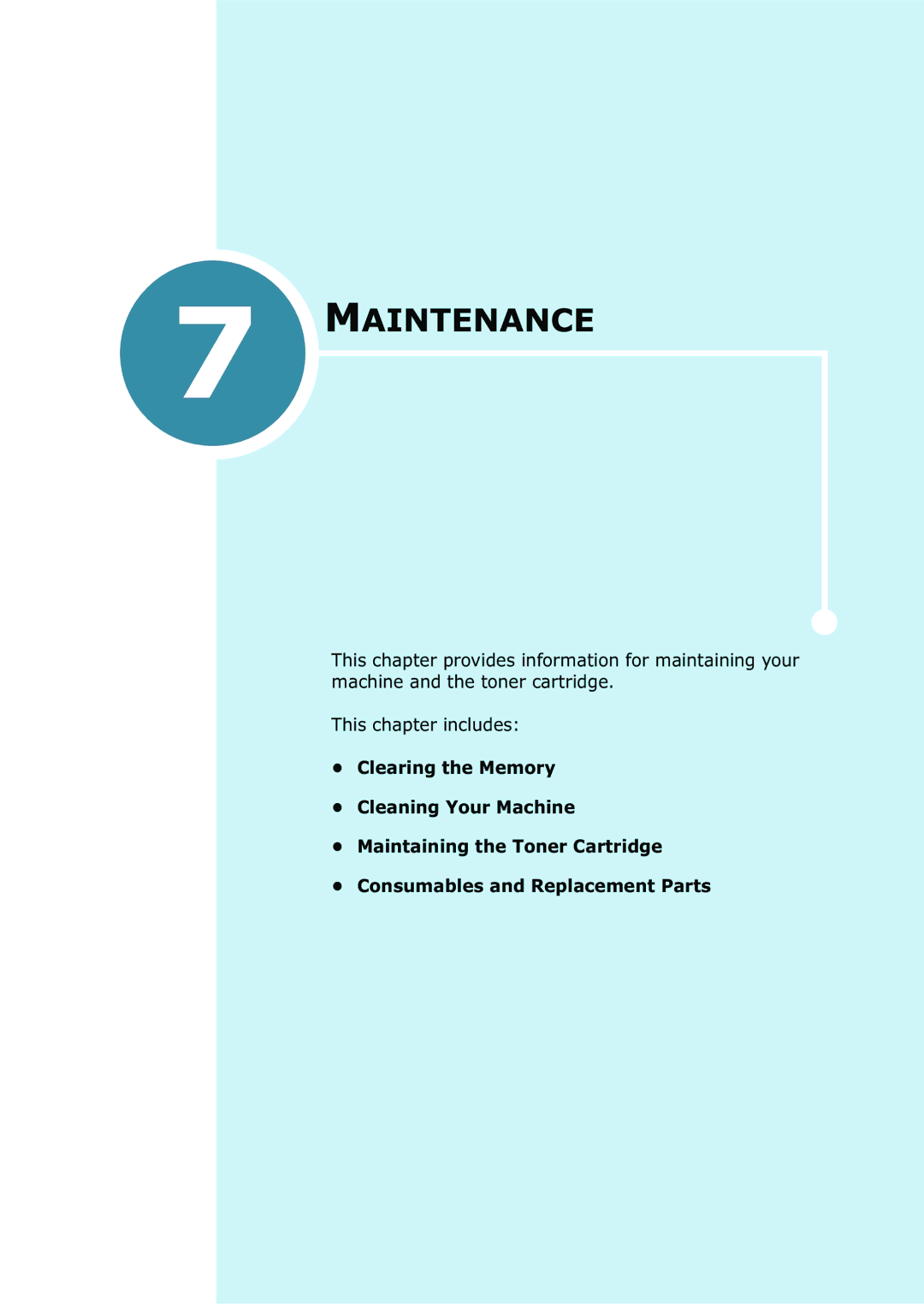 Samsung SCX-4216F manual Maintenance 