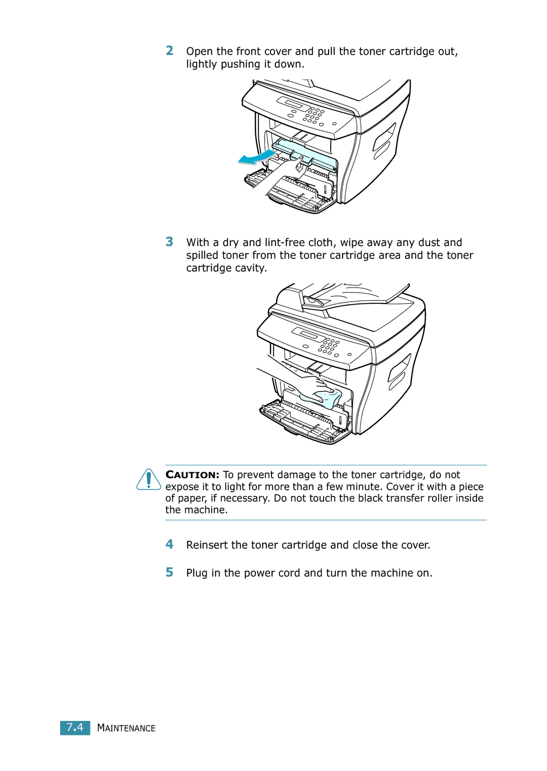 Samsung SCX-4216F manual Maintenance 