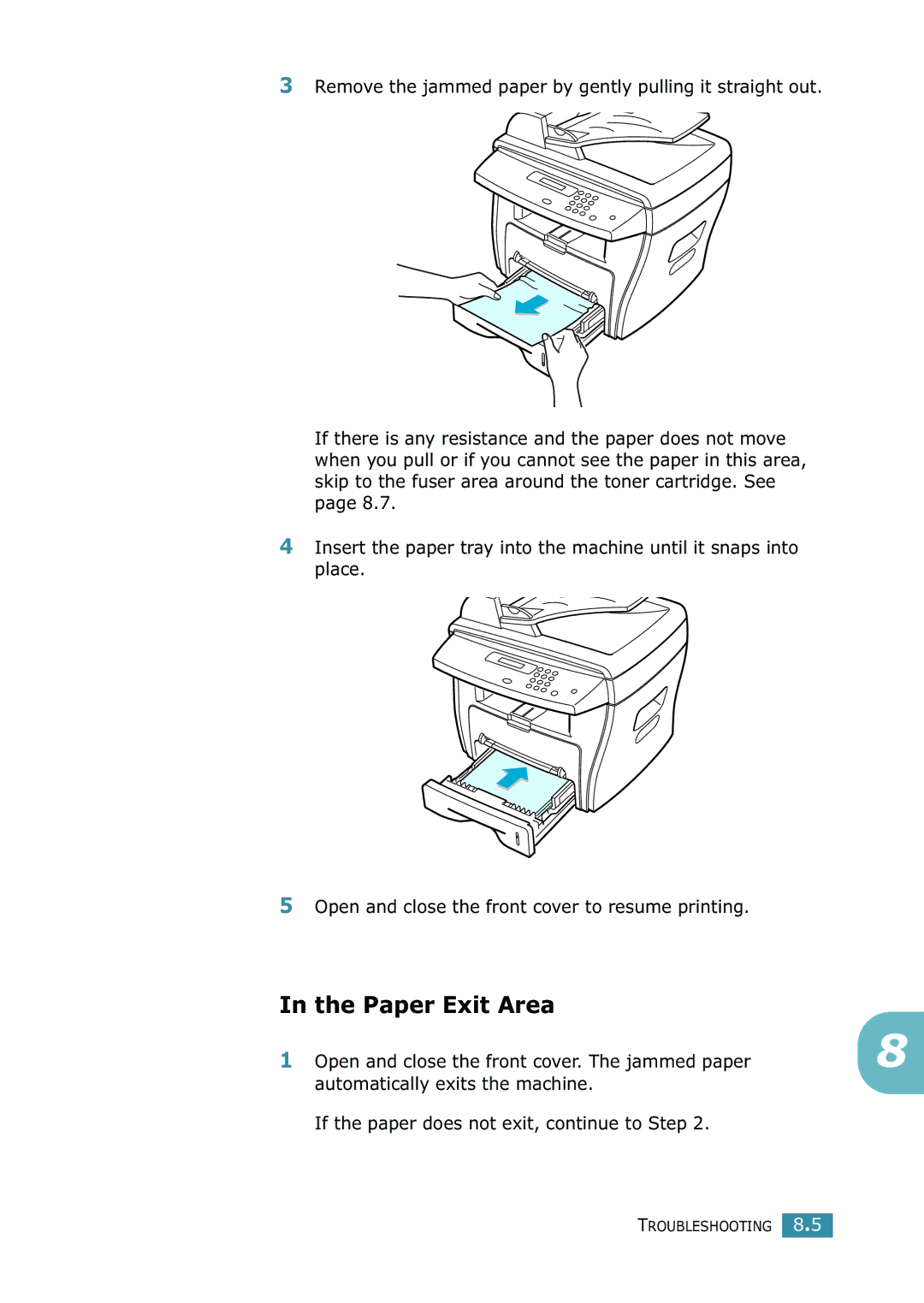 Samsung SCX-4216F manual Paper Exit Area 