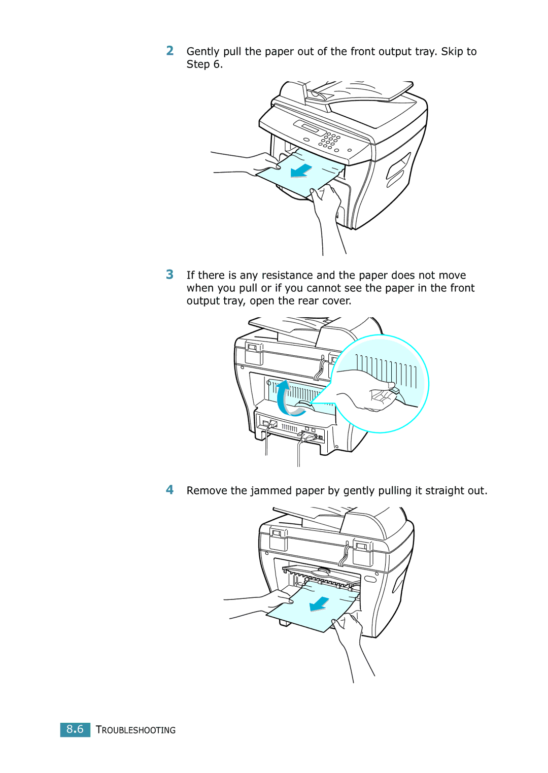 Samsung SCX-4216F manual Troubleshooting 