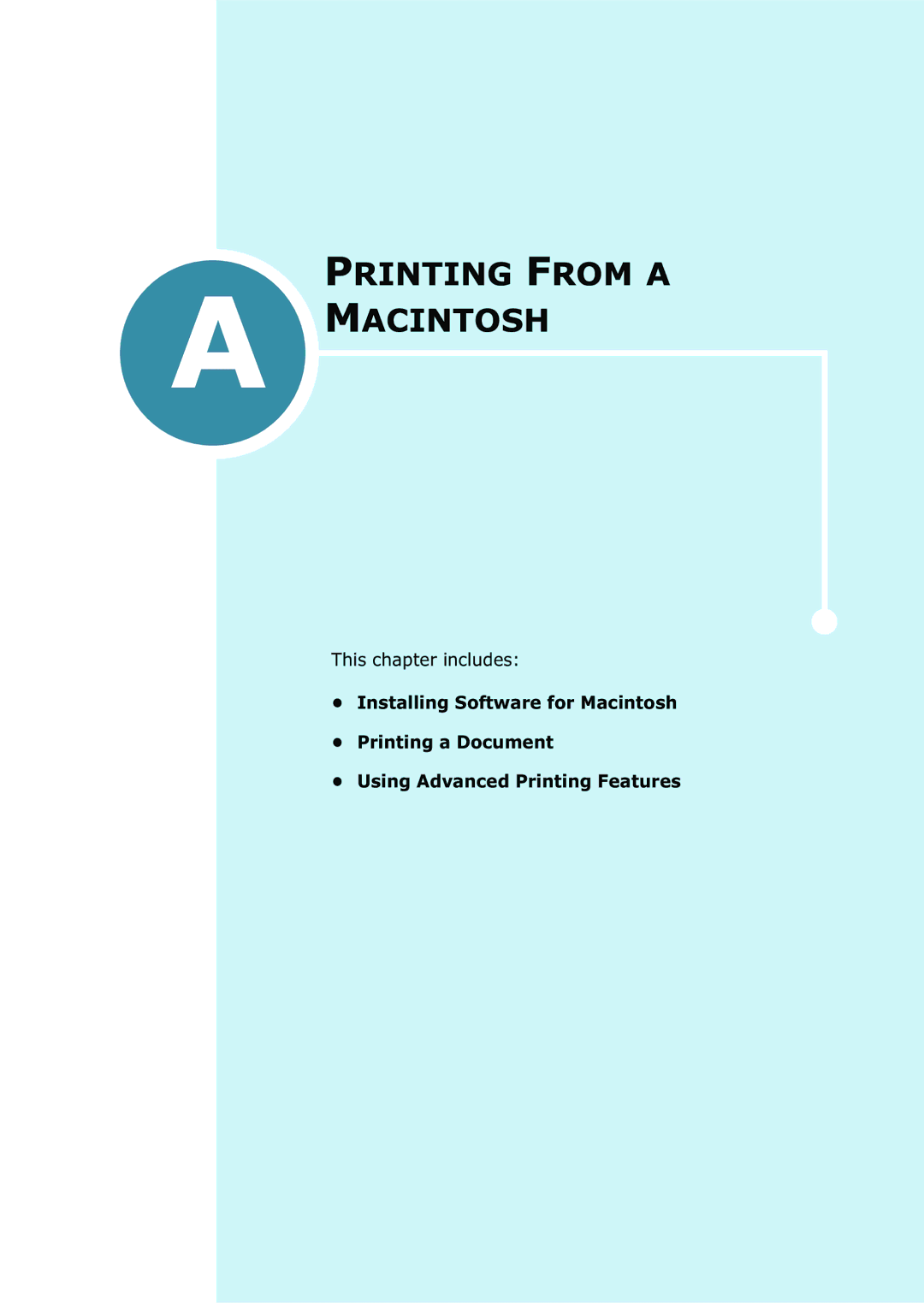 Samsung SCX-4216F manual Printing from a Macintosh 