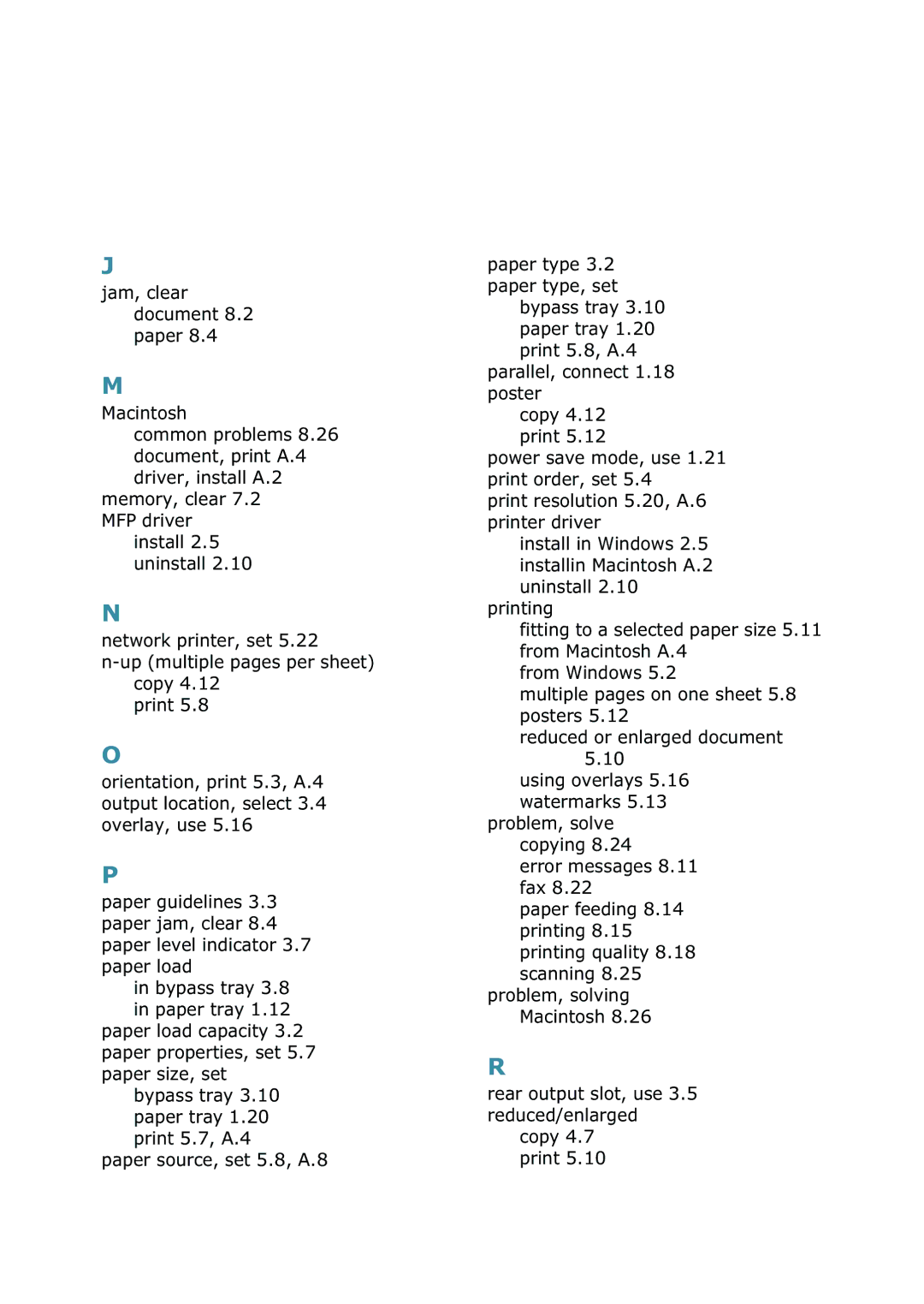 Samsung SCX-4216F manual Paper type 3.2 paper type, set 