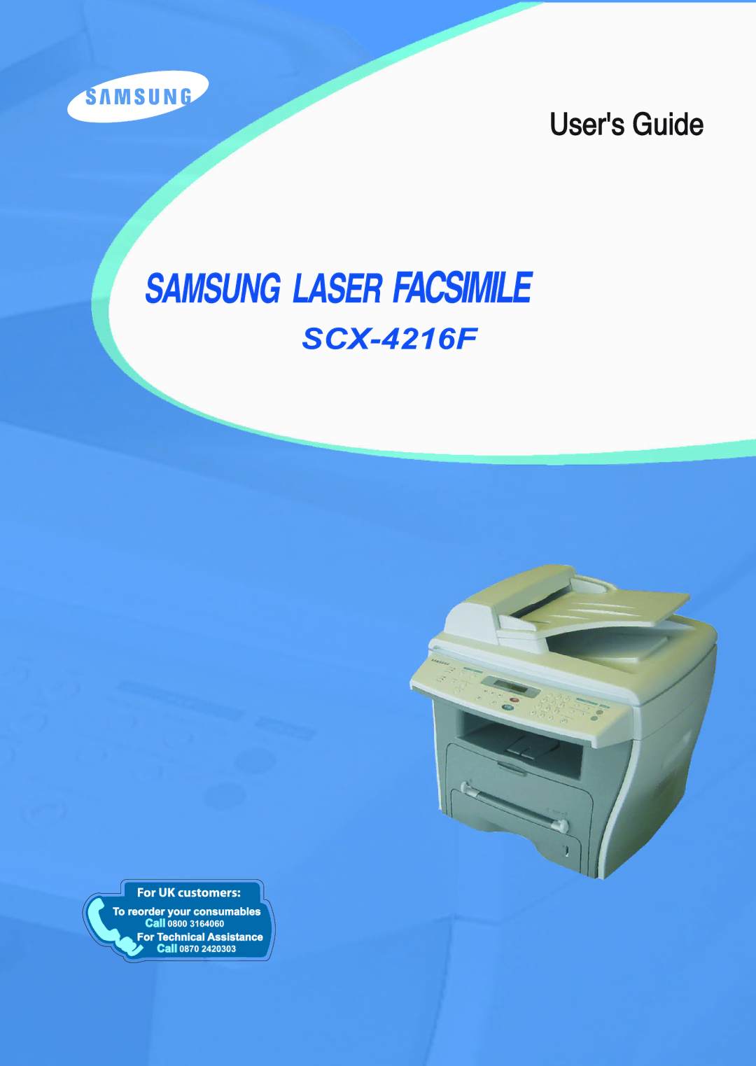 Samsung SCX-4216F manual 