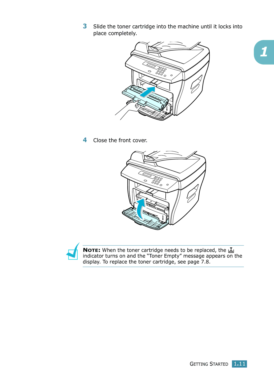 Samsung SCX-4216F manual Getting Started 