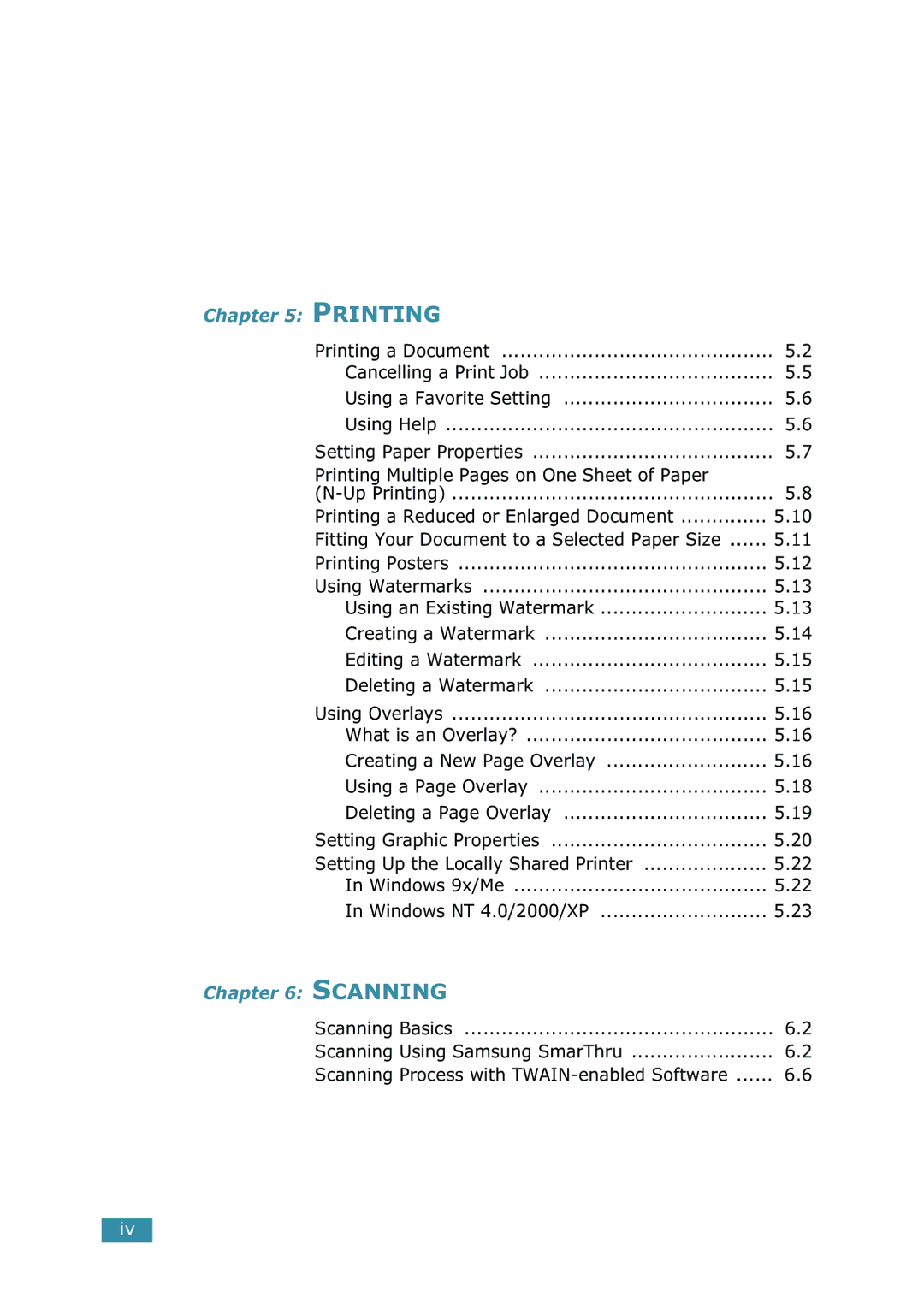 Samsung SCX-4216F manual Printing Multiple Pages on One Sheet of Paper 