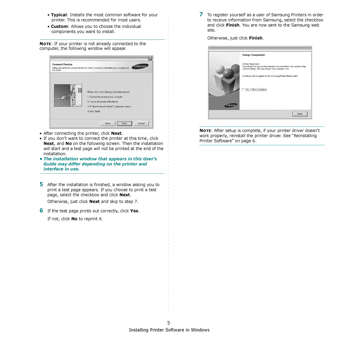 Samsung SCX-4300 manual Installing Printer Software in Windows 