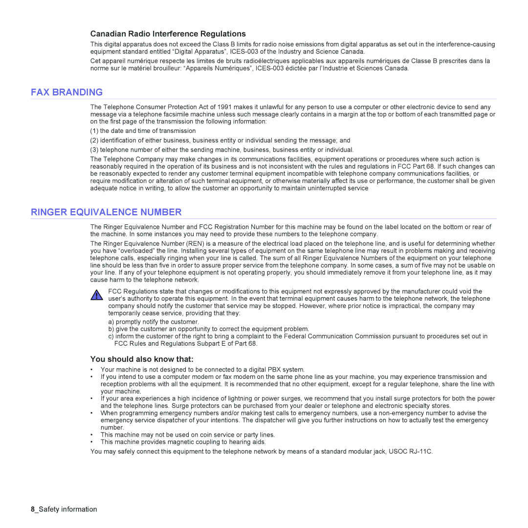 Samsung SCX-4300 manual FAX Branding 