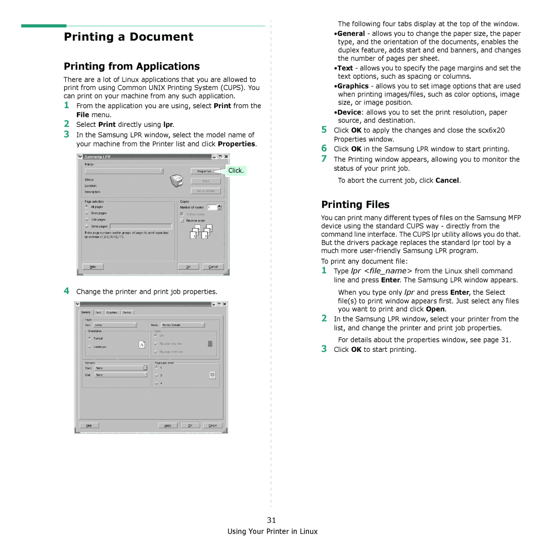 Samsung SCX-4521F, SCX-4321 manual Printing from Applications, Printing Files, To print any document file 