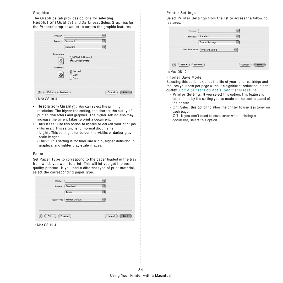 Samsung SCX-4321, SCX-4521FR manual Graphics, Paper 