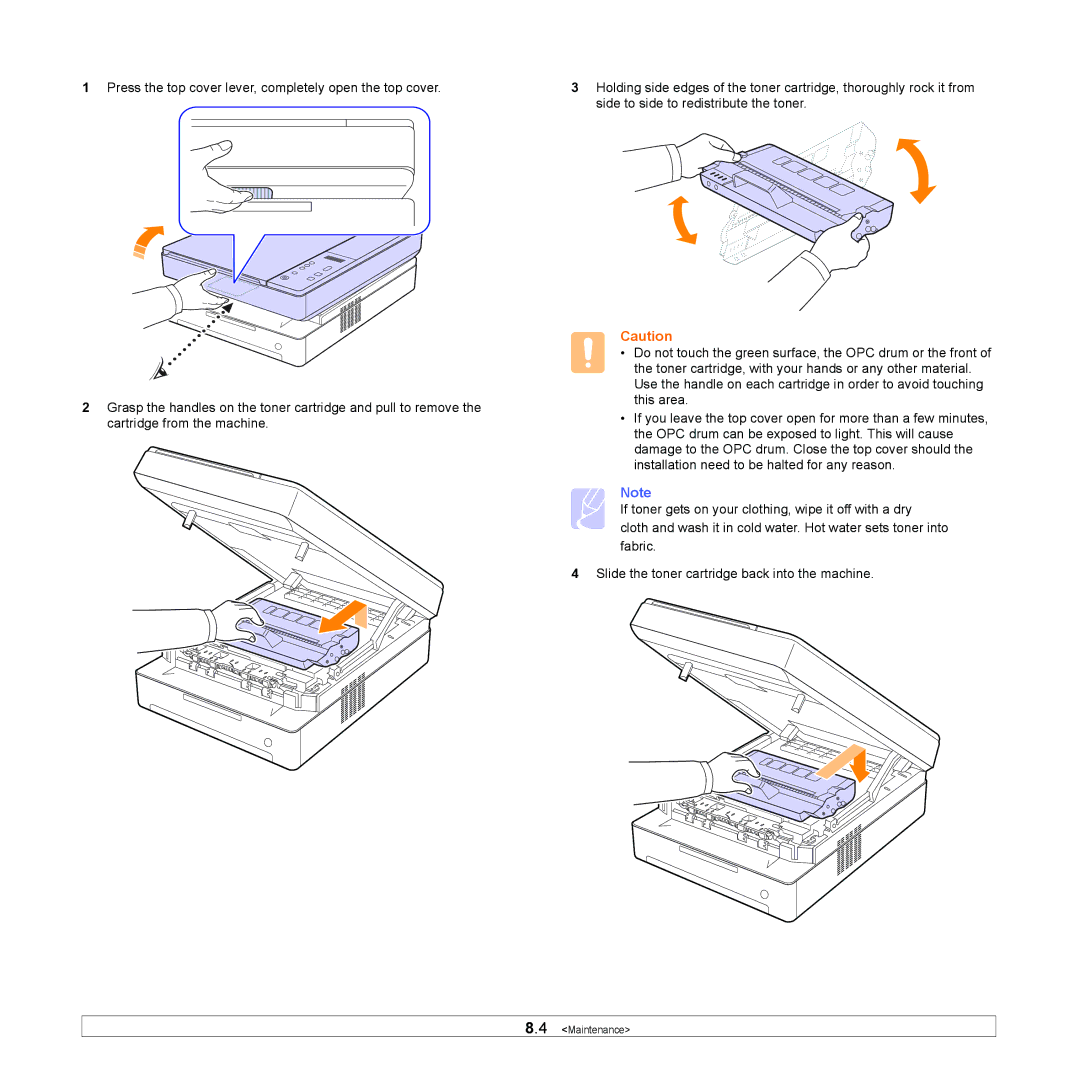 Samsung SCX-4500 manual Maintenance 