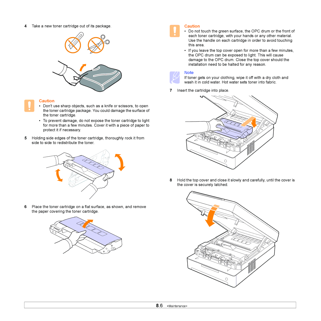 Samsung SCX-4500 manual Maintenance 