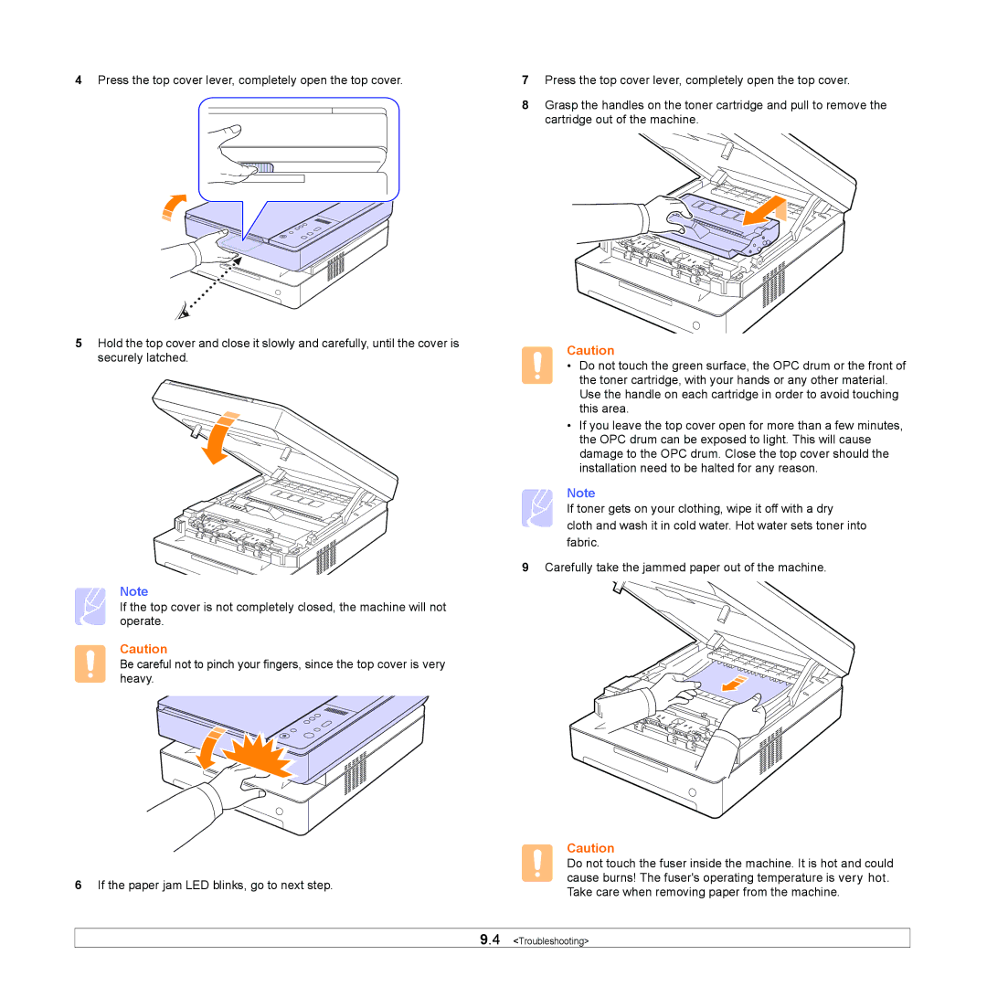 Samsung SCX-4500 manual Troubleshooting 