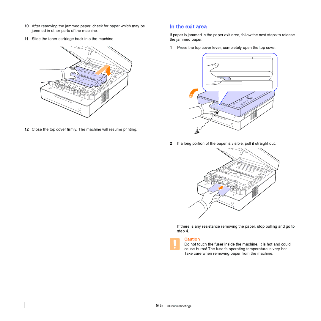 Samsung SCX-4500 manual Exit area 