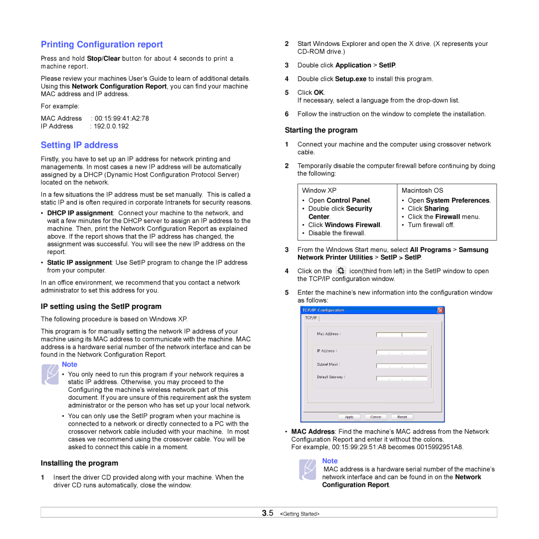 Samsung SCX-4500W manual Dhcp IP assignment Connect your machine to the network, Open Control Panel 