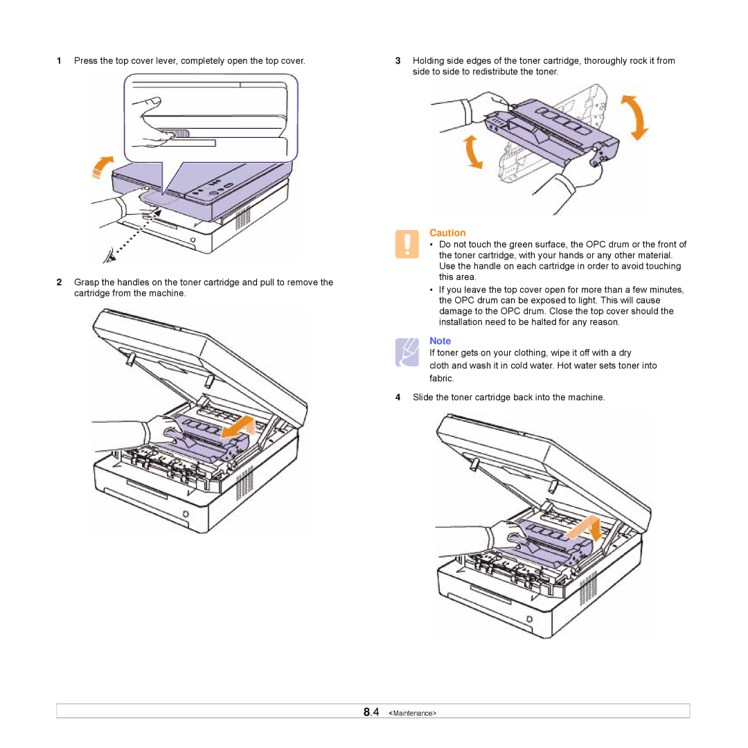 Samsung SCX-4500W manual Maintenance 