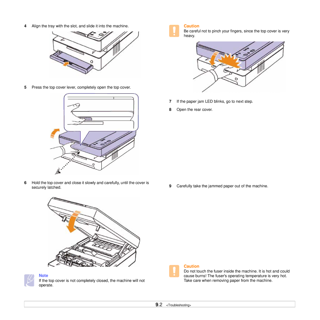 Samsung SCX-4500W manual Troubleshooting 