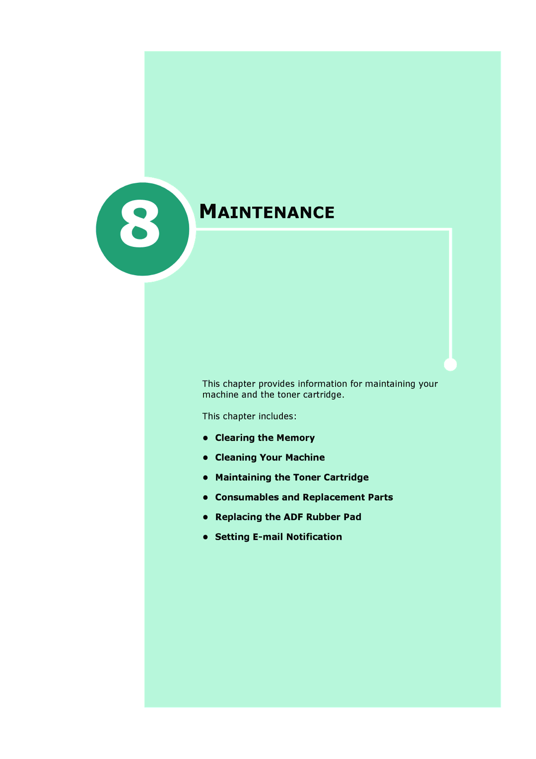 Samsung SCX-4720FS, SCX-4520S manual Maintenance 