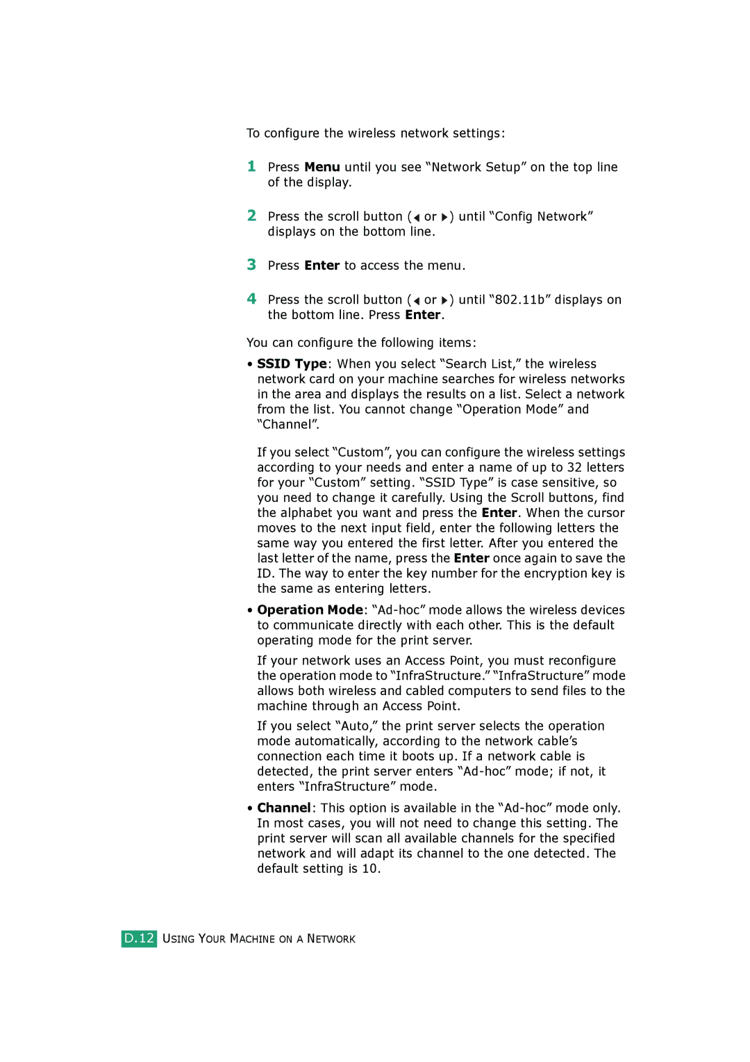 Samsung SCX-4720FS, SCX-4520S manual Using Your Machine on a Network 