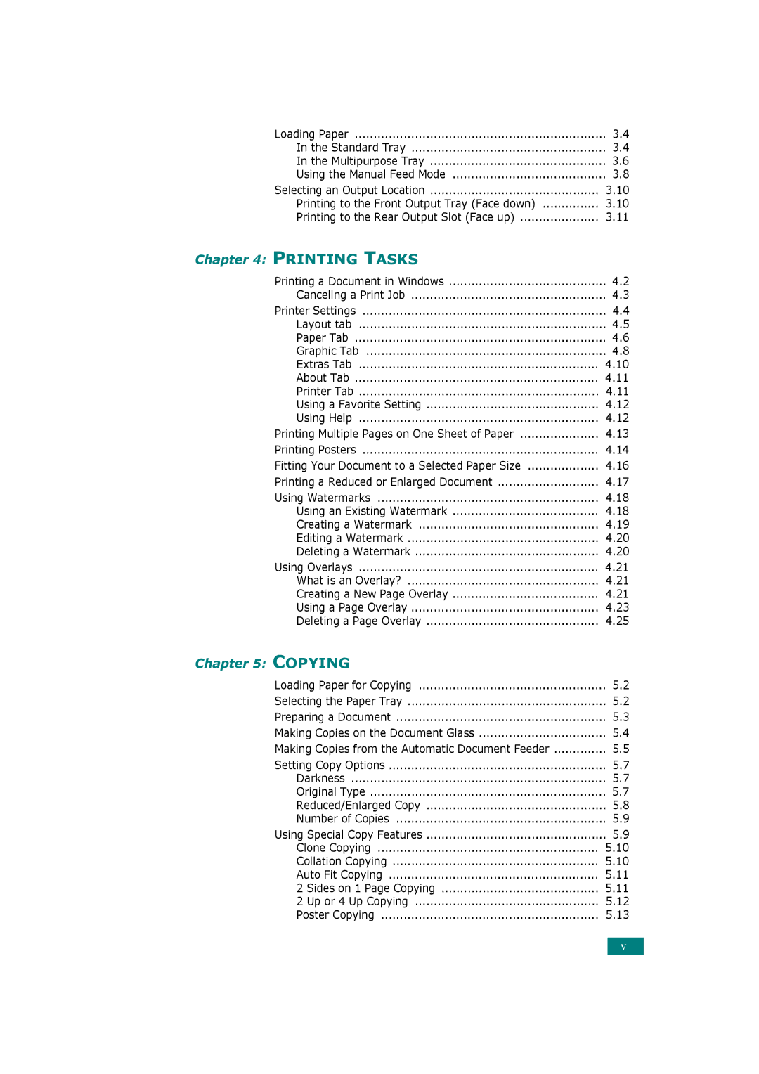 Samsung SCX-4720FS, SCX-4520S manual Printing Tasks 