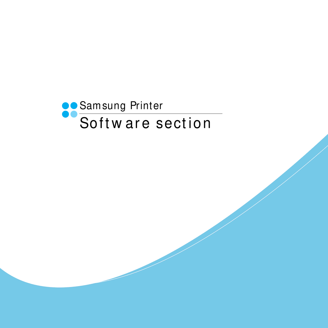 Samsung SCX-4521FG manual Software section 