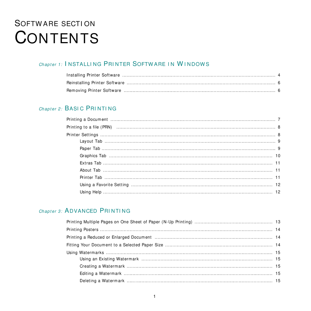 Samsung SCX-4521FG manual Contents 