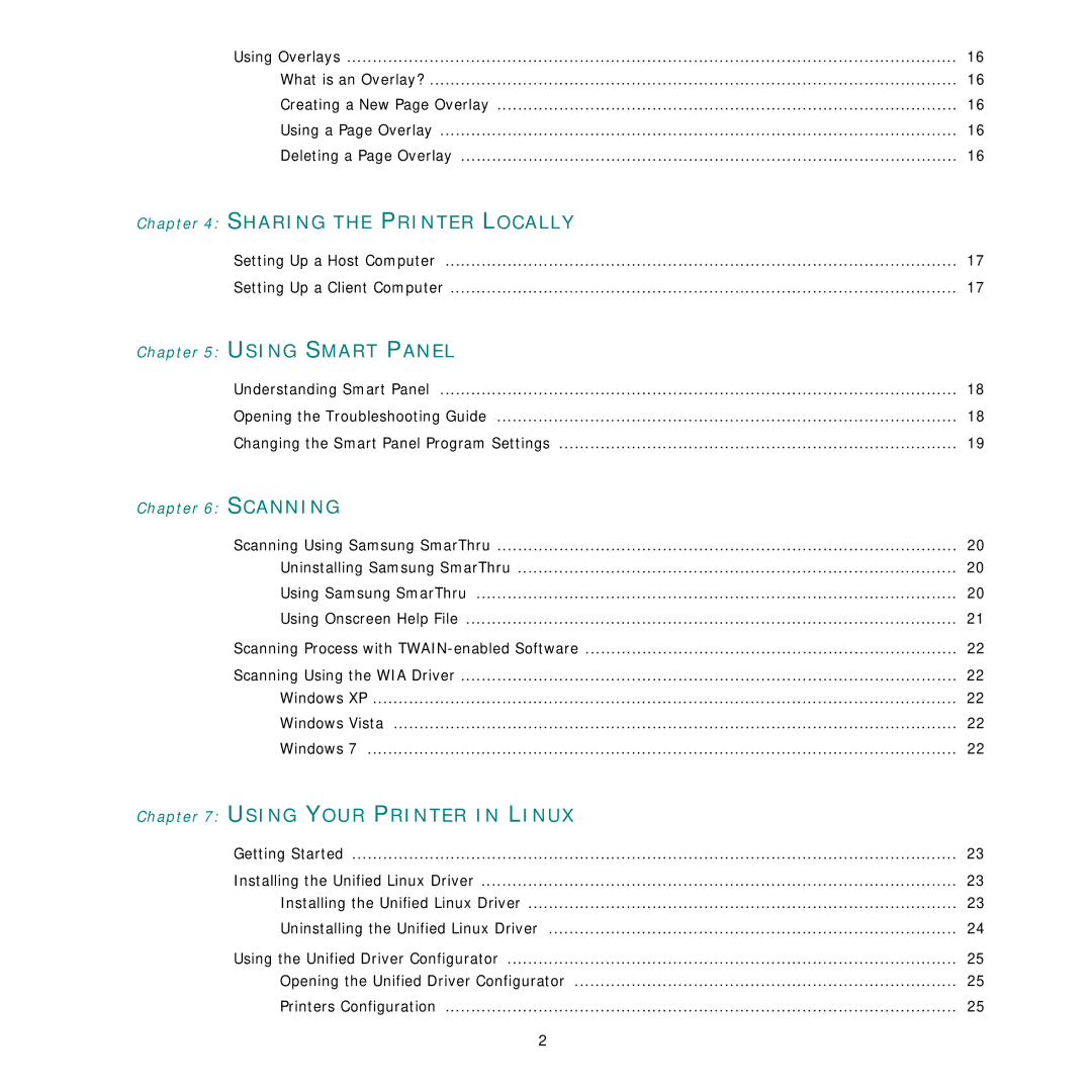 Samsung SCX-4521FG manual Sharing the Printer Locally 