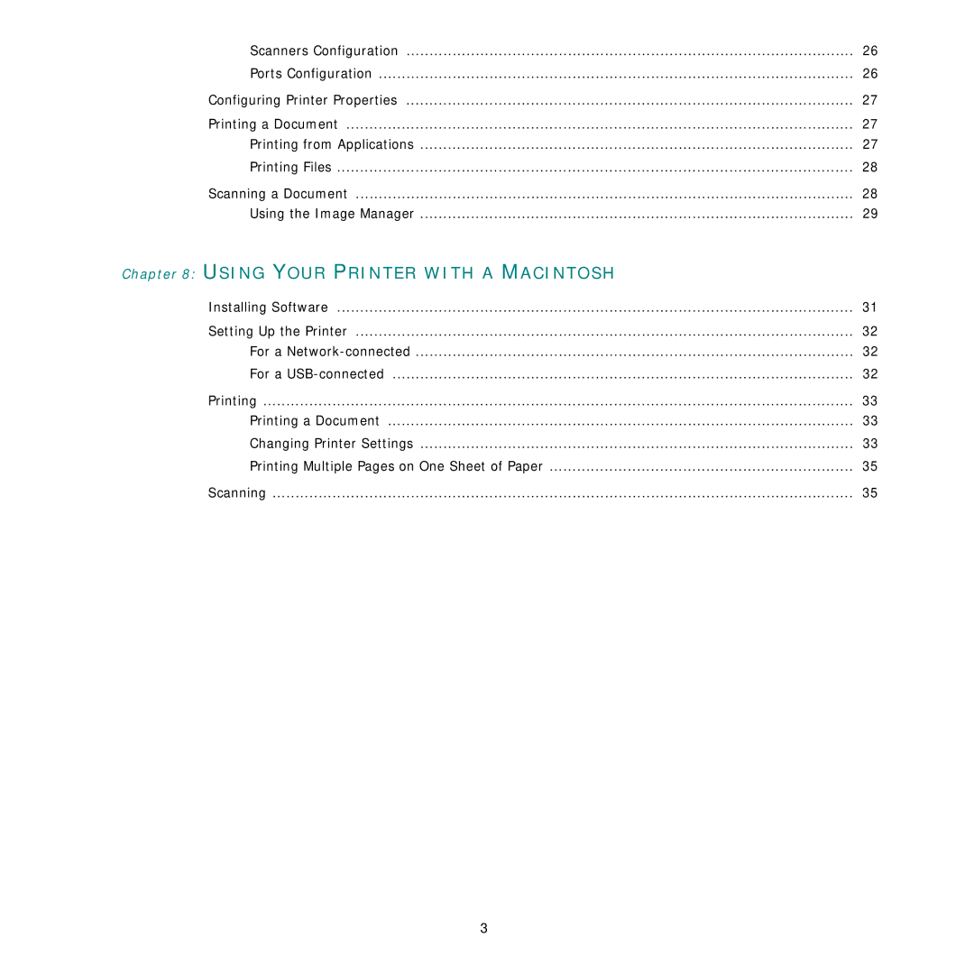 Samsung SCX-4521FG manual Using Your Printer with a Macintosh 