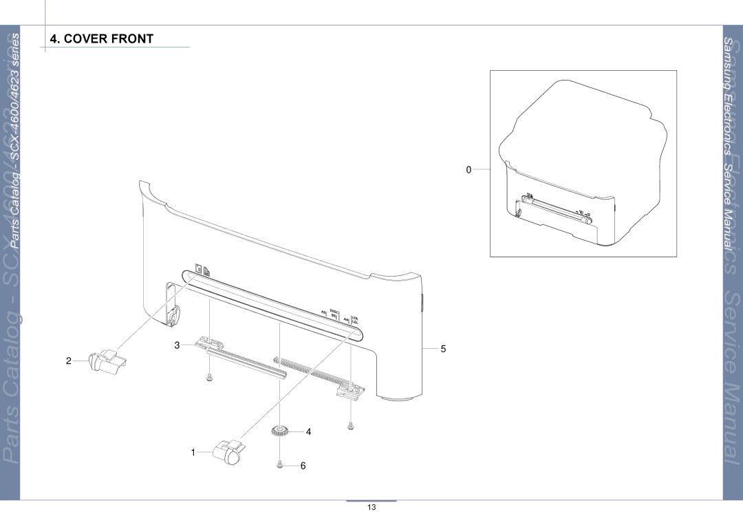 Samsung SCX-4600, SCX-4623 manual Cover Front 