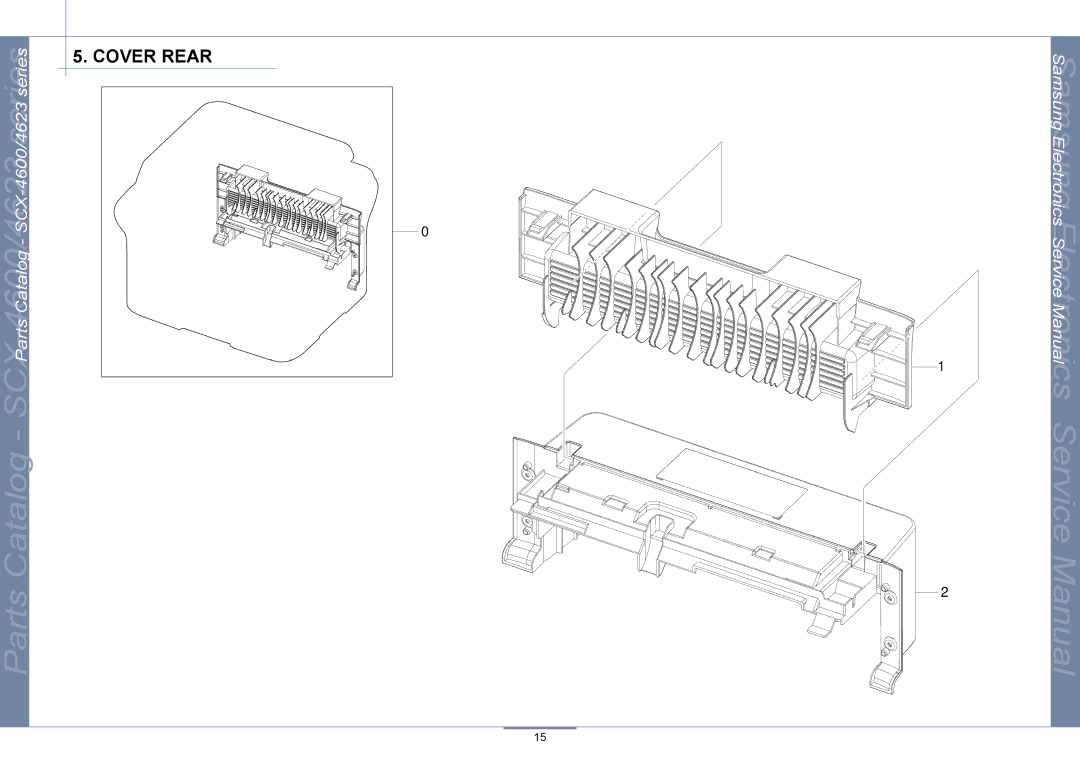 Samsung SCX-4600, SCX-4623 manual Cover Rear 