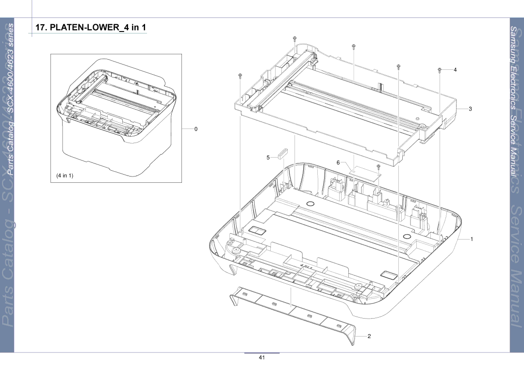 Samsung SCX-4600, SCX-4623 manual PLATEN-LOWER4 