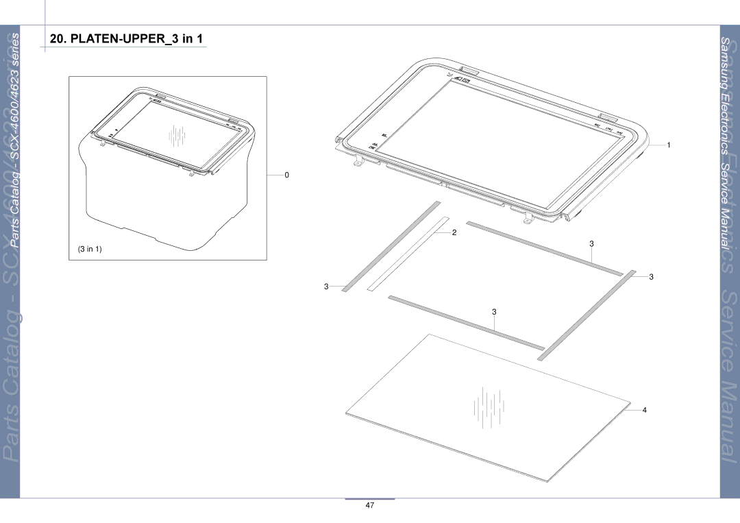 Samsung SCX-4600, SCX-4623 manual PLATEN-UPPER3 