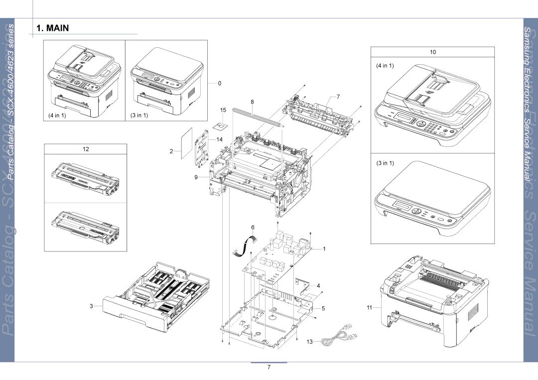 Samsung SCX-4600, SCX-4623 manual Parts Catalog SCXParts-4600/4623Catalog SCX 