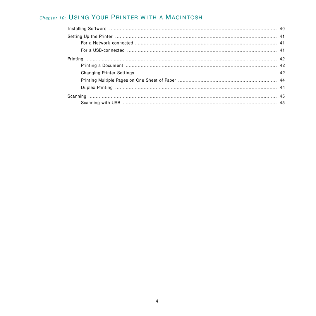 Samsung SCX-4828FN, SCX-4824FN manual Using Your Printer with a Macintosh 