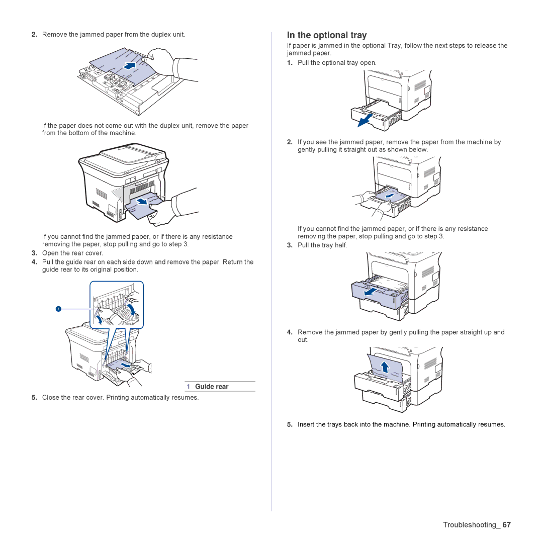 Samsung SCX-4824FN, SCX-4828FN manual Optional tray 